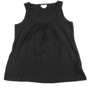 JOSEPHINE CHAUS black sleeveless scoop neck top Size M